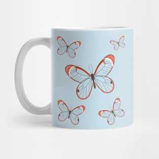 Glasswing butterfly cartoon illustration Mug